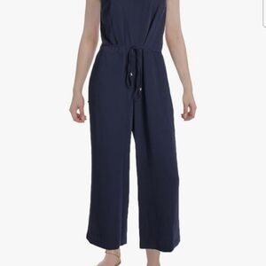 NWT Ralph Lauren Deep Blue Sleeveless Jumpsuit Size 12